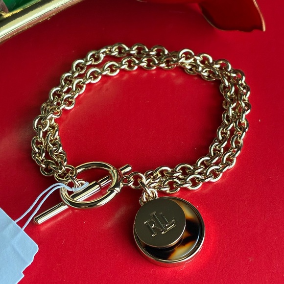 Ralph Lauren Bracelet,Ralph Lauren Gold Chain Bracelet with Charm - Picture 4 of 10